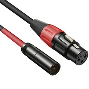 JOMLEY Câble Mini XLR vers XLR, Câble Audio de Microphone XLR Femelle vers Mini XLR Mâle pour Caméra 4k d'assistance Vidéo Blackmagic Pocket 4k - 1 mètre (JOMLEY-EU, neuf)