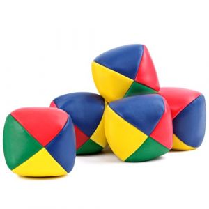 6 Pack Balles de Jonglages Enfant, Balle de Jonglage Cirque en Cuir PU Balles Doux, Balles Jonglage,Balle Jonglage Pro Mini Balles de Jonglerie de Qualité pour Débutants Garçons Filles Enfants Adultes (TEKTONIX LTD, neuf)