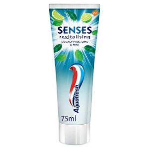 Aquafresh Senses Dentifrice Eucalyptus Lime & Menthe 75 ml (Nikilko2017, neuf)