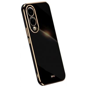 RankOne Phone Coque Convient &agrave; Samsung Galaxy S25 Edge (6.7" inches), &Eacute;tui de T&eacute;l&eacute;phone Portable en Silicone avec Cadre de Galvanoplastie - Le Noir (Rankone, neuf)