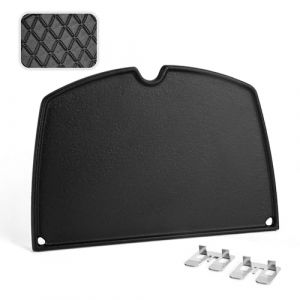 Onlyfire Plaque Plancha en Fonte pour Weber Q100/1000 s&eacute;rie, Plaque de Cuisson R&eacute;versible, Accessoire pour Barbecue &agrave; Gaz et Electrique Q100, Q140, Q1000, Q1200, Q1400, Remplacement pour Weber 6558 (Onlyfire Store, neuf)