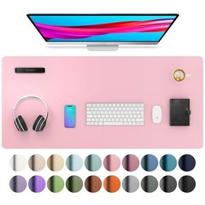 Aothia Sous-main bureau, tapis de bureau cuir PU, Grand tapis de souris, imperméable et antidérapante, housse de protection pour le bureau et la maison(91x43cm Rose fée) (Aothia FR, neuf)