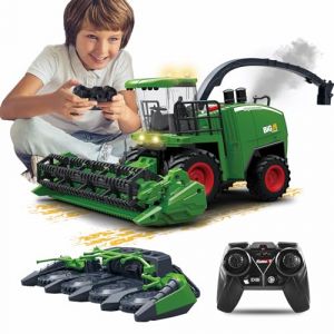 PENGBU RC Jouet moissonneuse-batteuse à partir de 3, 4, 5, 6 ans, moissonneuse-batteuse télécommandée, pour grands enfants avec pulvérisations, lumière et son, cadeaux de Noël pour enfants (Esun Europe, neuf)