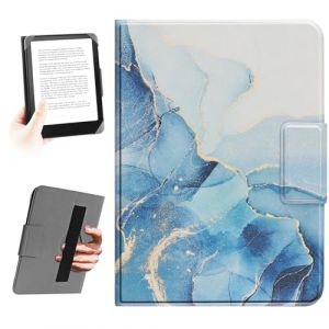 HoYiXi L'étui Universel pour eReader de 6,8 Pouces,7 Pouces, Compatible avec Pocketbook, Tolino, Sony, Kindle Paperwhite, Kobo E-Book Reader, Corde à Main élastique, for 6,8"-7" eReader,Dali Bleu (XingLong EU, neuf)