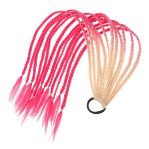 NIYANGLE Extension De Queue De Cheval Longue Synthétique Pour Filles Et Femmes Perruque Tressée Colorée Idéale Pour Fêtes Occasions Spéciales (Telinei, neuf)