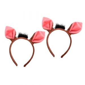 Veemoon Serrage-t&ecirc;te Oreilles De Cochon 2 Pi&egrave;ces Taille Gar&ccedil;on Et Filles En Peluche Ultra Douce Pour Cosplay Gar&ccedil;on Et Filles F&ecirc;tes D&eacute;guisement (Quiet Window, neuf)