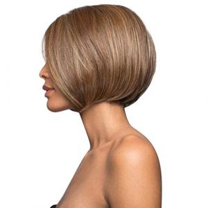 Perruque Carré Plongeant noir charmant pour les femmes de la mode pleine cheveux perruques courtes perruque Bob perruque Perruque Rouge Longue Bouclée (D-Brown, One Size) (MEIMEI66, neuf)