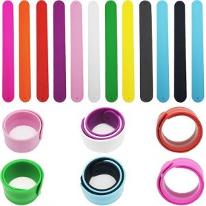 CTRICALVER Slap Bracelet Enfant, 12 pcs DIY Slap Bracelet Silicone Bracelet pour Événements familiaux, fêtes, festivals (12 couleurs*1pcs) (CTRICALVER-FR, neuf)