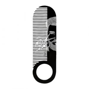 Peigne À Barbe Pour Hommes En Acier Inoxydable, Porte-clés Noir Moustache Moustache, Poche Moustache En Métal En Acier Inoxydable Enduit, Doux Sur Les Cheveux Et La Sécurité, Pas Facile À Casser 10,2x (caisudia, neuf)