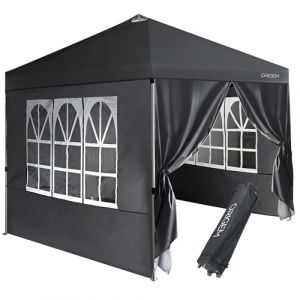 Origem Tonnelle Pliante 3x3 Imperméable & 2,5 x 2,5m & 3x6m avec Parois Latérales, Barnum Montage en Un Geste & Sac de Rangement à roulettes, Tonnelle de Jardin Exterieur, Idéal pour Camping (Bennett Benifits STORE, neuf)