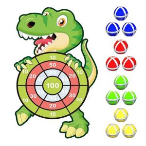 Dart Dino&reg; Jeu de Fl&eacute;chettes Dinosaure pour Enfants | Cible avec Balles Scratch | Jouet de Coordination Amusant | Facile &agrave; Accrocher Int&eacute;rieur ou Ext&eacute;rieur | pour Gar&ccedil;on et Fille | OriginalCup (Original-Corner, neuf)