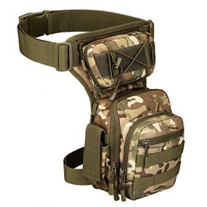 Jambe Sac de Cuisse Sac de P&ecirc;che Sac Banane Sac Tactique Militaire Molle Sac de Multifontion Sac de Chasse Sac en Nylon Randonn&eacute;e Camping Escalade Voyage Moto Cyclisme (YFNT, neuf)