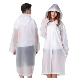 GUKOY 2 Pièces Poncho de Pluie Homme Femme Imperméable, Eva Cape de Pluie Veste de Pluie Accessoires de Pluie pour la Randonnée, le Cyclisme, le Camping et le Coyage (Selective Home, neuf)