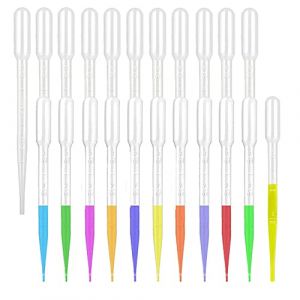 Pipette Plastique Graduée, Pipettes Compte Goutte,Pipette Graduée Plastique,Pipette Transfert pour Mélanger le Parfum,3ML,20PCS (Laeeyin-EU, neuf)