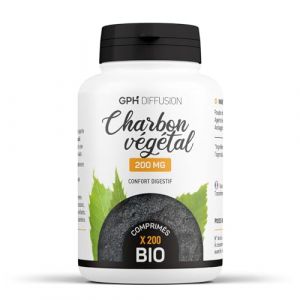 Charbon Végétal Activé Biologique - Confort digestif - 200mg - 200 comprimés (123PLANTES, neuf)