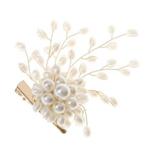 GALPADA broche occasion dameuse scintillant decoration épinglette de perle bouquet de fleurs artificielles accessoires de cheveux pour femmes clips pinces à cheveux de bal perles (Martin Peng, neuf)