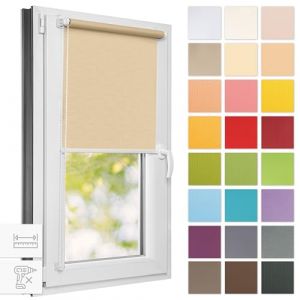 Estika Store Enrouleur sans percage - Crémeux - 45 x 120 cm - Bloque 50-60% de la Lumière, Stores intérieurs pour Porte ou Fenetre (Estika, neuf)