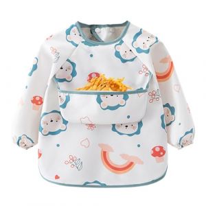 kdkskss Bavoir Etanche &Agrave; Manchs Longue, Bebe Bavoirs Imperm&eacute;able, Tablier Peinture Enfant, Tablier Bavoirs BebeTablier D'Alimentation De Jeu, Peinture, Bavoir Unisexe Pour B&eacute;b&eacute; De 6-36 Mois (ticqaiohi, neuf)