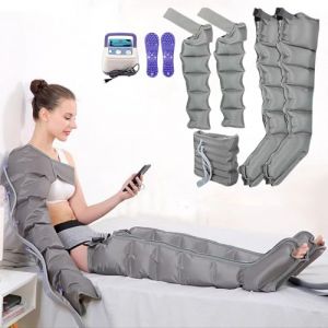 LESBJFDM Machine de pressothérapie, Masseur Électrique Compression d'air, Bottes pressothérapie, Drainage lymphatique Jambes, Massage Jambe, pressotherapie Jambes et Ventre et Bras (wutianhongshangdian, neuf)