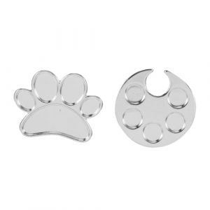 Mipcase Lot De 2 Palettes De Bagues Pour Manucure, Plateau De M&eacute;lange Rond Et Pied, Support De Vernis &agrave; Ongles, Mat&eacute;riel Diy Pour Nail Art Professionnel Et Domestique (andy wang, neuf)