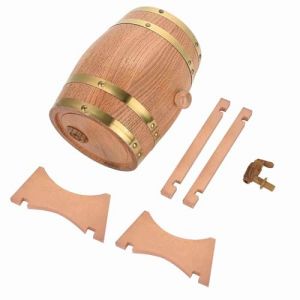 CHICIRIS Tonneau de Vin en Ch&ecirc;ne, Tonneau de Vieillissement de Whisky en Bois Fait &agrave; la Main avec Robinet en Plastique pour Stocker le Vin, le Brandy, la Tequila, 1,5 L, 3 L, 5 L, 10 L (3L) (Jakexun, neuf)