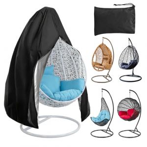 Housse de Chaise &agrave; Suspendre en Forme d'&oelig;uf, Housse de protection pour fauteuil suspendu de jardin, imperm&eacute;able avec fermeture &eacute;clair, housse en tissu Oxford 210D pour meubles de jardin (190 x 115cm) (kaitianhongdianzi, neuf)