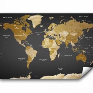 Papier peint murando intiss&eacute; 200x140 cm D&eacute;coration Murale XXL Poster Tableaux Muraux Tapisserie Photo Trompe l'oeil XXL Carte du monde Continente k-A-0092-a-a (murando, neuf)