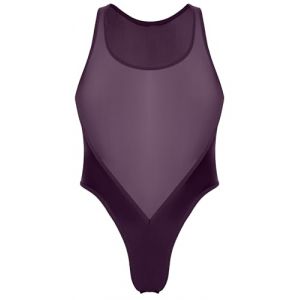 FEOYA Body Transparent pour Homme Brillante Bodysuit sans Manches sous-V&ecirc;tements Clubwear G-String T-Shirt (OUYUANEU, neuf)