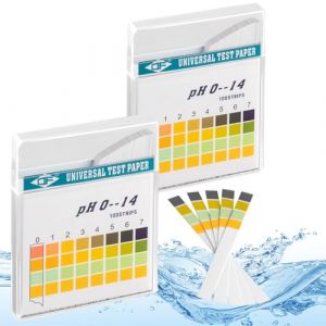 ECENCE Bandelettes de test de pH 200 pièces, papier de test tournesol, plage de mesure 0-14, papier indicateur universel, test d'acidité pour aquariums, eau potable (ECENCE, neuf)