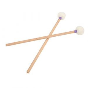 2pcs Tambour Maillet Multi-usage Feutre Tête Tambour Maillet Bâtons Accessoires pour Grosse Caisse, Timbales et Caisses Claires(Mauve) (Ninyier, neuf)