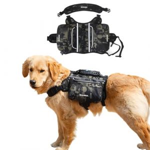 PETCUTE Sac &agrave; Dos de Randonn&eacute;e pour Chien,R&eacute;fl&eacute;chissant Sac &agrave; Dos pour Chiens avec Confortable Poign&eacute;e, Sacoche de Selle pour Chien avec Poches Lat&eacute;rales pour Petits, Moyens et Grands Chiens (ZHI-INNOVATIVE LTD, neuf)
