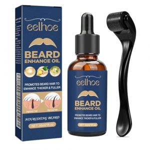 Kit Pousse Barbe,Kit Barbe Homme,Kit de Croissance de la Barbe,Huile Pousse Barbe avec Rouleau Barbe,Kit Croissance Barbe,Cadeau Homme (Style 5) (LIHUAHAI LIMITED, neuf)