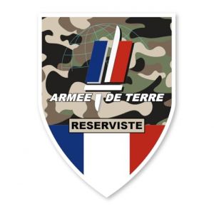 STICARZ - Autocollant Sticker Vitrophanie - Blason Réserviste Armée de terre militaire (Sticarz, neuf)