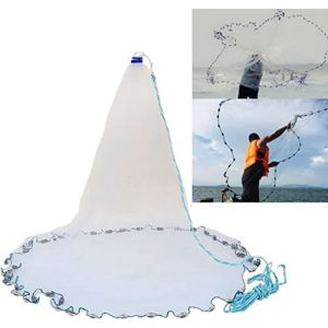 WindWilder Filet de Pêche à Manuelle Diamètre 3m / 4,2m / 5,4m / 6,6m Filet de Lancer Portable Filet de Pêche Filet de Poisson en Fonte Tissu Filet à Ficelle avec Plomb (4.2M) (Ddaysleep, neuf)