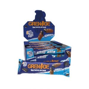 Grenade Barre Hyperprotéinée à Faible Teneur en Glucides - OREO, 12 x 60 g (Optimum Nutrition FR, neuf)