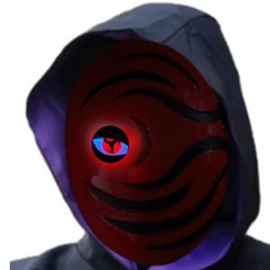 Funjoyz Masque LED Halloween Obito, Tobi Uchiha Akatsuki, Horreur Costume Universel pour Adultes, Carnival, Mascarade, Cosplay Party (Funjoyz, neuf)