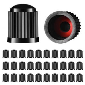 JEYORZY 30 Pcs Bouchon Valve Pneu Voiture, Bouchon de Valve, Bouchon Pneu Voiture, Bouchon de Valve Voiture, Bouchons de Valve de Pneu, Couvre-Valve Universel, Noir pour Voiture et Moto Roue et Pneu (Wacicy EU, neuf)