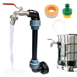 Adaptateur IBC, Robinet à col de Cygne IBC, Raccord Cuve 1000 litres Robinet Kit,IBC Robinet de Vidange à col de Cygne 3/4, Raccord pour Réservoir d'eau de Pluie IBC et Accessoires (XINSUO, neuf)
