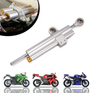 IUVWISN Stabilisateur d'amortisseur de direction de moto Stabilisateurs r&eacute;glables universels de moto pour ADV R6 Z1000 Z900 R1 6 CBR600 1000 GSX-R1000 ZX-10R R1250GS Scooter (Shujunshop, neuf)