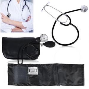 Tensiomètre manuel : tensiomètre manuel brassard de pression artérielle maison kit brassard de pression sanguine brassard de pression artérielle avec stéthoscope avec étui à fermeture éclair (RAMONISA SHOP, neuf)