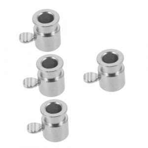 Sosoport 4 Pièces Rack de Barbecue en Rotation Bouchons à crachats Douille de tournebroche Inoxydable pour Viande arrêt de Tige de tournebroche Attachement Accessoire rôti Le Fer (Joy&Life CC, neuf)