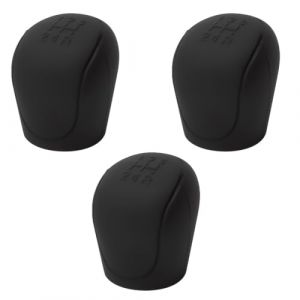 JYNXOR 3 pcs Couvercle de Pommeau de Levier de Vitesse de Voiture en Silicone, Universel Housse Pommeau de Vitesse, Anti D&eacute;rapant Capuchon Pommeau de Vitesse Adapt&eacute; &agrave; La Plupart des Capots, Noir (SHOPSCAPE INK, neuf)