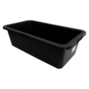 Doktorvolt Bac &agrave; mortier - Seau de construction Bac &agrave; mortier Bac de construction - 40 L - en granul&eacute;s PP/PE recycl&eacute;s - Carr&eacute; Noir (preis-zone., neuf)