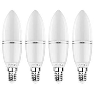 SAUGLAE LED Bougie Ampoules 12W, 100W &Eacute;quivalent Ampoules &agrave; Incandescence, 4000K Blanc Neutre, Non Dimmable, 1380LM, E14 Petite Vis Edison, Lot de 4 (Sagel, neuf)