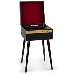 Auna Tourne-disque vinyle pour vinyles avec haut-parleurs, lecteurs de disques audio domestiques, &eacute;metteur et r&eacute;cepteur Bluetooth r&eacute;tro vintage, syst&egrave;mes st&eacute;r&eacute;o (Electronic-Star-FR, neuf)