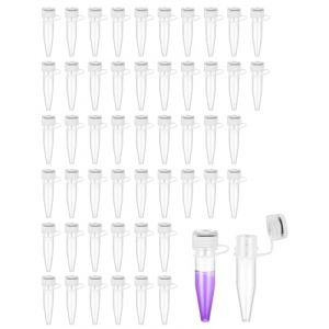 JUKOTA 50 Pi&egrave;ces Micro Centrifugeuse Tubes, Tube &agrave; Centrifuger en Plastique Polypropyl&egrave;ne Conique Tubes &agrave; Essai Tubes de Centrifugeuse Transparent avec Couvercle pour Laboratoire 1.5ml (CAR PARTS FOR ALL, neuf)