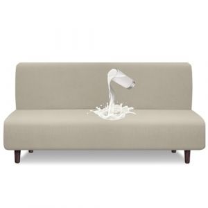 Granbest Housse de futon imperméable sans bras - Haute élasticité - Protection futon pour canapé-lit pliable - Antidérapante - Sans accoudoirs - Sable (Granbest Shop, neuf)