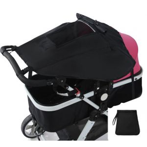 Taicols Pare Soleil Universel Pour Poussette Protection UV Toit Ventilé Réglable Couverture Anti UV Et Avec Compatible Toutes Poussettes Bébé (noir) (Taicols, neuf)