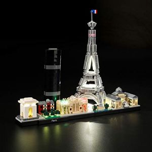 GEAMENT Jeu De Lumières pour Architecture Paris avec Tour Eiffel - Kit D'éclairage LED Compatible avec Lego 21044 (Jeu Lego Non Inclus) (avec Instructions) (GEAMENT-FR, neuf)