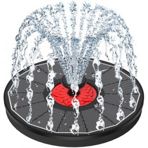 SZMP Fontaine Solaire Verre Matériel, 2025 Upgrade 3.5W Flottant Extérieur Fontaine Pompe Bassin avec 8 Buses & 4 Tiges Fixes pour Bain d'oiseaux, Étang, Piscine, Jardin Fontaine,Décoration de Jardin (SZMP, neuf)